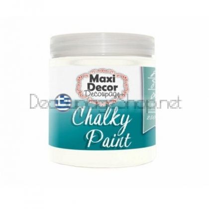 Тебеширена боя CHALKY PAINT - Maxi Decor - цвят 521 SUGAR WHITEE - 250МЛ.