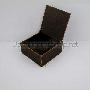 Дървена кутия за декорация - цвят “ВЕНГЕ“ ниска -  858540