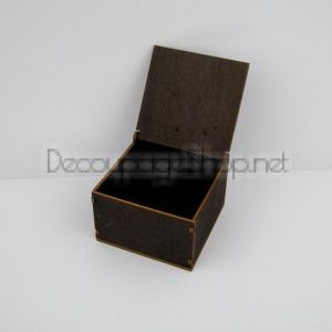 Дървена кутия за декорация - цвят “ВЕНГЕ“ висока -  858556
