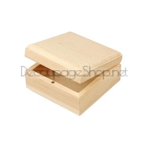 Дървена кутия квадратна 8,8 х 5,0 х 8,8 см.