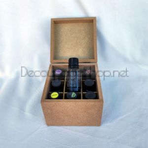 Кутия за етерични масла с прегради и закопчалка  - 10,5 х 10,5 х 9,5см