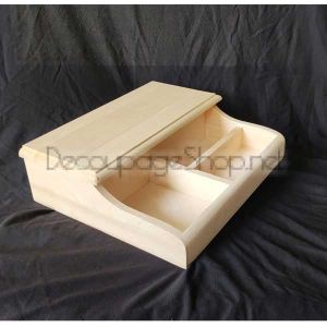 Дървен органайзер за бюро - 29 х 25 х 8.5см