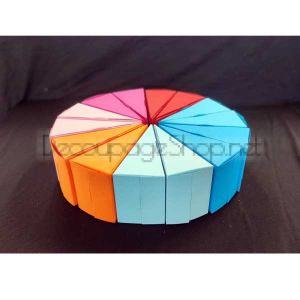 Кутия за торта - парчета 14броя - РОЗОВИ два цвята - 13 х 7,5см