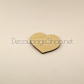 Сърце  от шперплат 6.5 x 5.5см -  H04