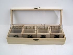 Дървена кутия за бебешки съкровища -, натурална, комплект 5 броя - SV4+1GL