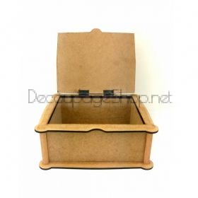 Кутия за бижута с капак и колони- квадратна - 16167K
