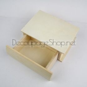 Дървена кутия-книга с чекмедже 14 х 11 х 5 см.