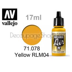 Acrylicos Vallejo - Model Air - боя за аерографи 17 мл. Yellow RLM04