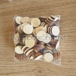 Дървени елементи за декорация - КРЪГЧЕТА 20мм - 100гр - над 130 броя