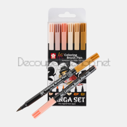 Акварелни Маркери Четка : Sakura Koi Манга : 6 Портретни Цвята