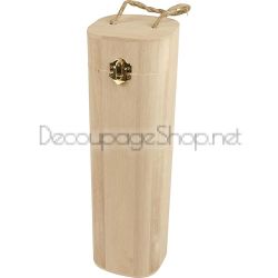 Дървена Кутия за ВИНО с дръжка : размер 10 х 10см cm Височина 34 cm