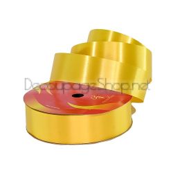 Едноцветна панделка 3см/23м - Жълта