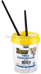 Чашка за почистване на четки с плъзгащ се капак Brons