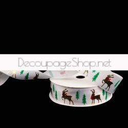 Коледна панделка Gold Deer 2.5cm/4.50м