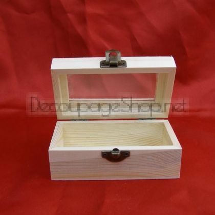 Дървена кутия  тип сандък 9,0 х 5,0 х 5,5 см.