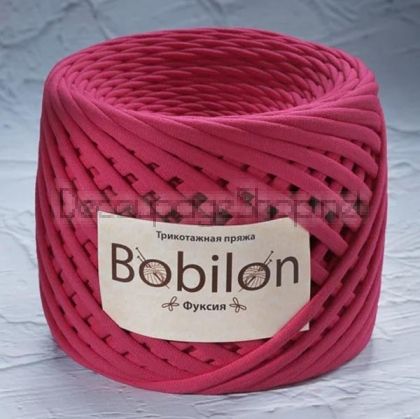 Трикотажна прежда Bobilon Макарони/T-Shirt yarn - Medium (7-9мм) – цвят: Fuchsia / Малиново – 100м