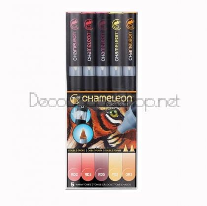 CHAMELEON МАРКЕРИ КОМПЛЕКТ – 5 ЦВ WARM TONES CT0511