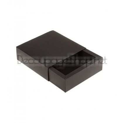 Черна Квадратна Картонена Кутия 11 x 11 x 4 cm