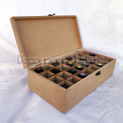 Кутия за етерични масла от МДФ - 30 х 15 х 9см - 32 броя масла