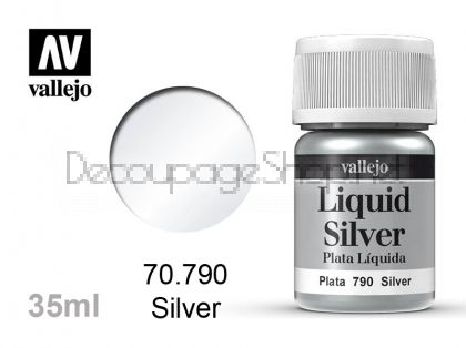 Acrylicos Vallejo течна боя за позлата 35 мл - silver 790
