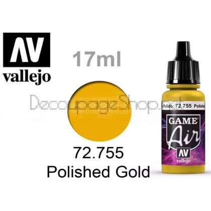Game Air - боя за аерографи 17 мл. Polished Gold - Acrylicos Vallejo