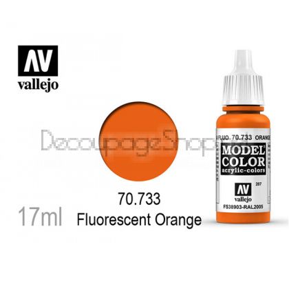 Боя за моделисти Model color 17 мл. Fluorescent Orange - Acrylicos Vallejo