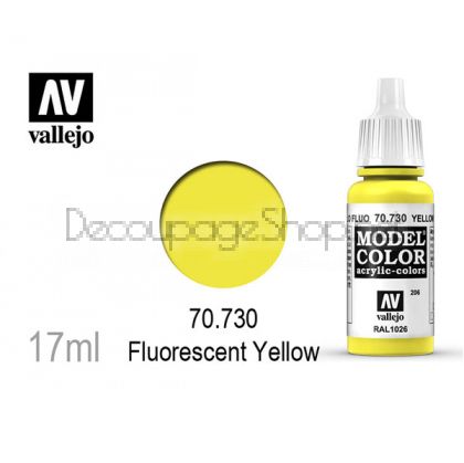 Боя за моделисти Model color 17 мл. Fluorescent Yellow - Acrylicos Vallejo