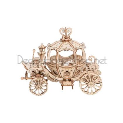ROBOTIME 3D ДЪРВЕН ПЪЗЕЛ PUMPKIN CART 182 ЧАСТИ TG302