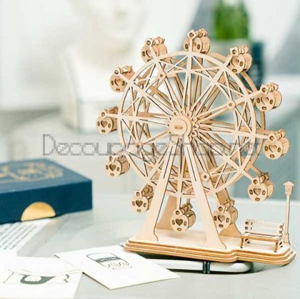 ROBOTIME 3D ДЪРВЕН ПЪЗЕЛ FERRIS WHEEL 120 ЧАСТИ TG401