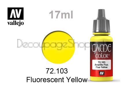 Боя за модели Game color 17 мл. Fluorescent Yellow Acrylicos Vallejo