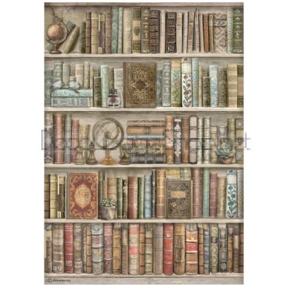 STAMPERIA BOOKSHELF ДЕКУПАЖНА ОРИЗОВА ХАРТИЯ А4-DFSA41001