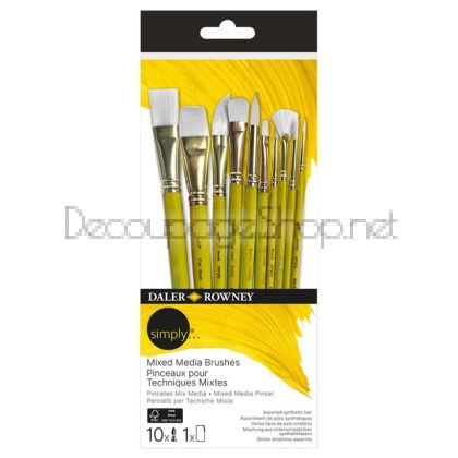 DALER ROWNEY ЧЕТКИ СИНТЕТИКА КОМПЛЕКТ 10 БР. - 216 650 110