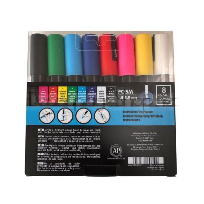 Акрилни Маркери Posca PC-5M : 8 Цвята : Classic Colours