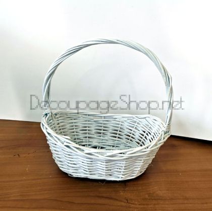 Плетени кошници овал - голяма кошница  44,0 х 33,0 х 41,0 см