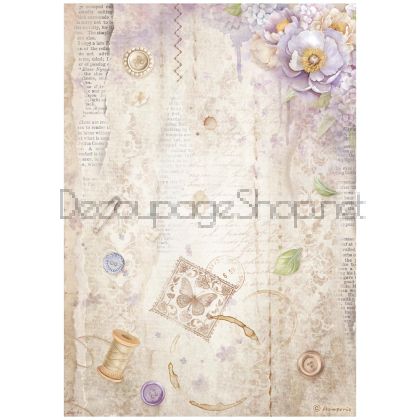 STAMPERIA QUIET DAYS ДЕКУПАЖНА ОРИЗОВА ХАРТИЯ А4 - DFSA41074