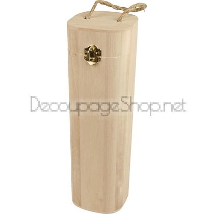 Дървена Кутия за ВИНО с дръжка : размер 10 х 10см cm Височина 34 cm