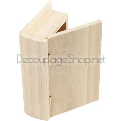 ДЪРВЕНА КУТИЯ КНИГА  - 14 х 9 х 4см