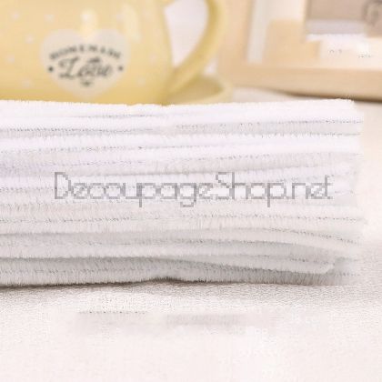 Дълги Плюшени Телчета : Пакет с 10 Броя : БЯЛО