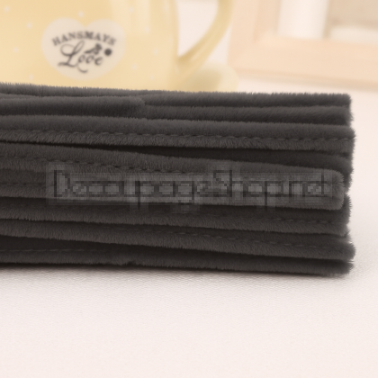 Дълги Плюшени Телчета : Пакет с 10 Броя : 30см: ТЪМНО СИВ