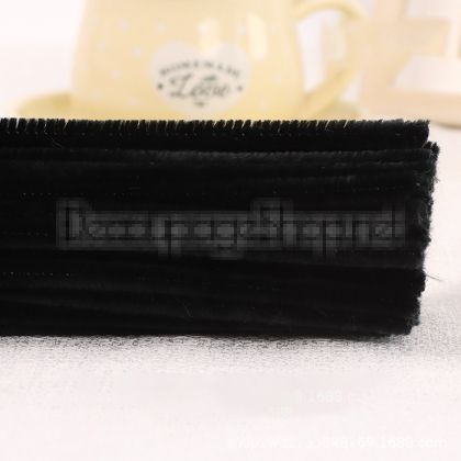 Дълги Плюшени Телчета : Пакет с 10 Броя : 30см ЧЕРНО