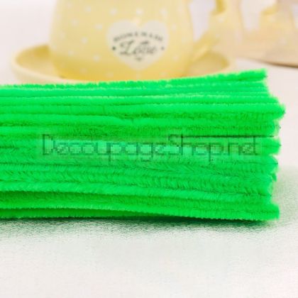 Дълги Плюшени Телчета : Пакет с 10 Броя : 30см ТРЕВИСТО ЗЕЛЕНО