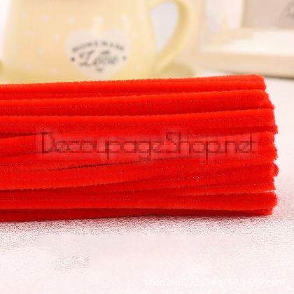 Дълги Плюшени Телчета : Пакет с 10 Броя : 30см ЧЕРВЕНО