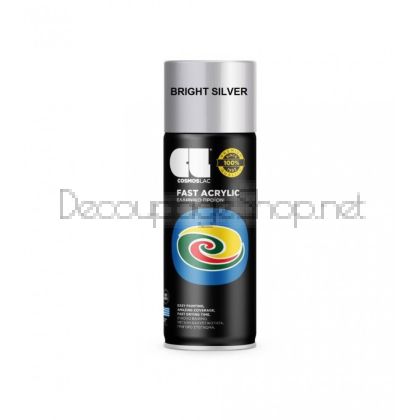 Спрей боя Cosmos Lac Fast Acrylic - 9006 СРЕБЪРЕН BRIGHT SILVER ГЛАНЦ