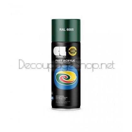 Спрей боя Cosmos Lac Fast Acrylic - 6005 ТЪМНОЗЕЛЕН ГЛАНЦ MOSS GREEN