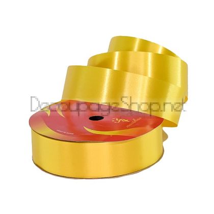 Едноцветна панделка 3см/23м - Жълта