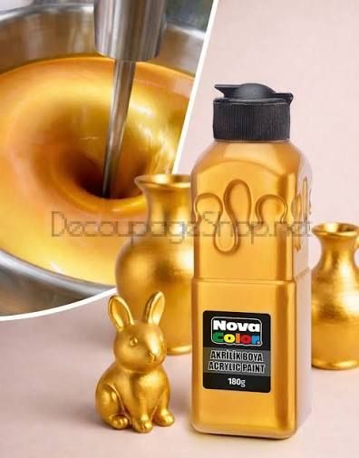 Акрилна боя 180гр. GOLD ЗЛАТНО МЕТАЛИК Nova Color