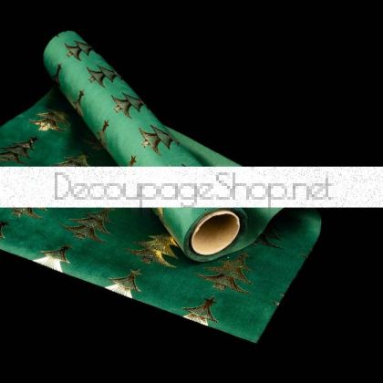 Декоративен плат Кадифе Gold Tree 36cm/2.70м