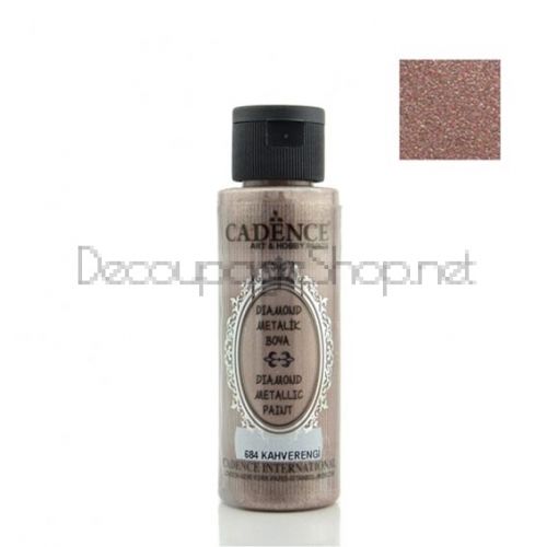 CADENCE АКРИЛНА БОЯ DIAMOND METALLIC 70 МЛ - BROWN 684