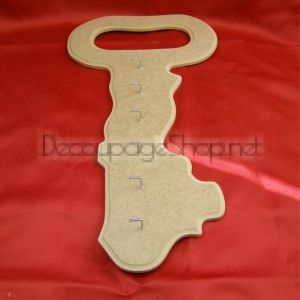 Закачалка за ключове - КЛЮЧ - ГОЛЯМ - 20 х 38 см. от MDF с 6 кукички - K01G