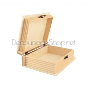 Дървена кутия книга - Комплект 3 броя - BUKSET